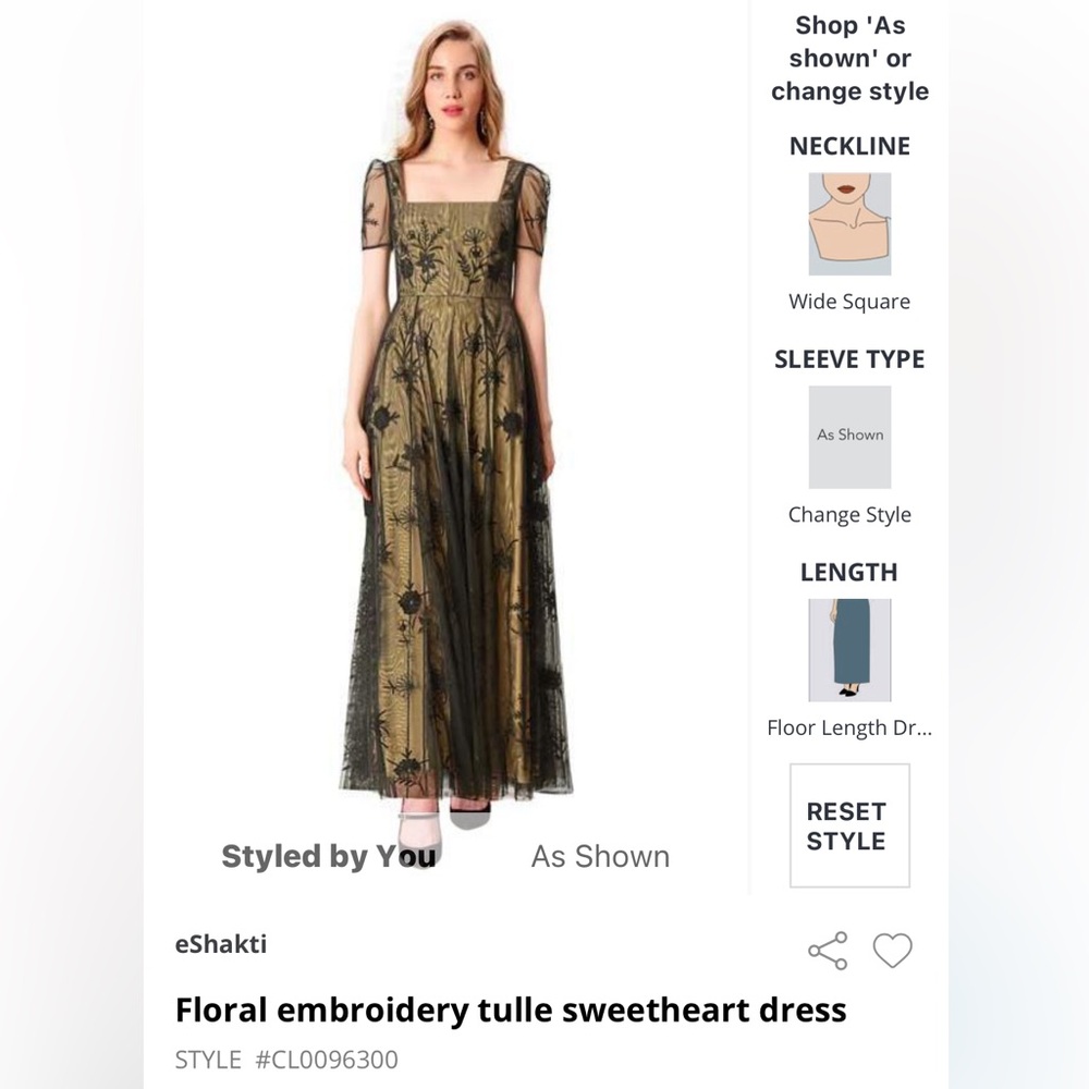 Floral embroidered Gown